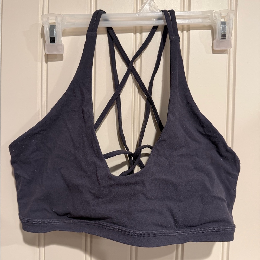 Lulu-B Charcoal Strappy Sports Bra